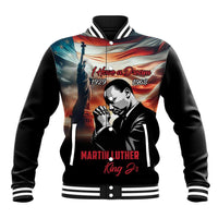 I Have a Dream MLK Day Baseball Jacket The Time Is Always Right To Do What Is Right - Wonder Print Shop