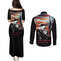 I Have a Dream MLK Day Couples Matching Puletasi and Long Sleeve Button Shirt The Time Is Always Right To Do What Is Right - Wonder Print Shop