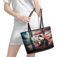 I Have a Dream MLK Day Leather Tote Bag The Time Is Always Right To Do What Is Right - Wonder Print Shop