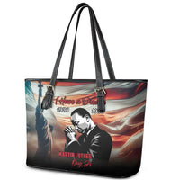 I Have a Dream MLK Day Leather Tote Bag The Time Is Always Right To Do What Is Right - Wonder Print Shop