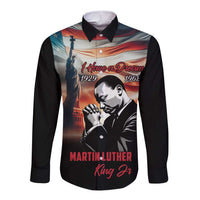 I Have a Dream MLK Day Long Sleeve Button Shirt The Time Is Always Right To Do What Is Right - Wonder Print Shop