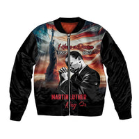 I Have a Dream MLK Day Sleeve Zip Bomber Jacket The Time Is Always Right To Do What Is Right - Wonder Print Shop