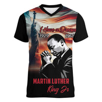 I Have a Dream MLK Day Women V-Neck T-Shirt The Time Is Always Right To Do What Is Right - Wonder Print Shop