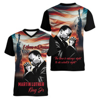 I Have a Dream MLK Day Women V-Neck T-Shirt The Time Is Always Right To Do What Is Right - Wonder Print Shop