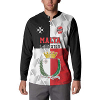 Custom Malta Rugby Button Sweatshirt L-imtaten Go Champions - Wonder Print Shop