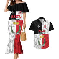 Custom Malta Rugby Couples Matching Mermaid Dress and Hawaiian Shirt L-imtaten Go Champions - Wonder Print Shop