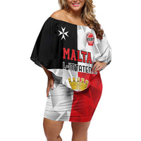 Custom Malta Rugby Family Matching Off Shoulder Short Dress and Hawaiian Shirt L-imtaten Go Champions - Wonder Print Shop