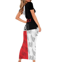 Custom Malta Rugby Family Matching Short Sleeve Bodycon Dress and Hawaiian Shirt L-imtaten Go Champions - Wonder Print Shop