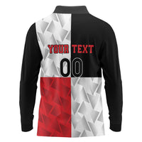 Custom Malta Rugby Long Sleeve Polo Shirt L-imtaten Go Champions - Wonder Print Shop