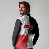 Custom Malta Rugby Long Sleeve Polo Shirt L-imtaten Go Champions - Wonder Print Shop