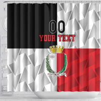 Custom Malta Rugby Shower Curtain L-imtaten Go Champions