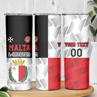 Custom Malta Rugby Skinny Tumbler L-imtaten Go Champions - Wonder Print Shop