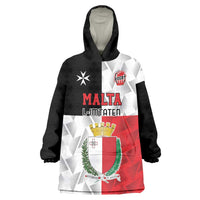 Custom Malta Rugby Wearable Blanket Hoodie L-imtaten Go Champions - Wonder Print Shop