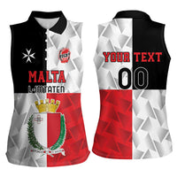Custom Malta Rugby Women Sleeveless Polo Shirt L-imtaten Go Champions - Wonder Print Shop
