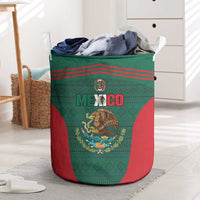 Mexico Football Laundry Basket Aztec Eagle Spirit - Wonder Print Shop