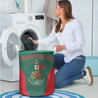 Mexico Football Laundry Basket Aztec Eagle Spirit - Wonder Print Shop