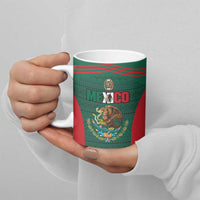 Custom Mexico Football Ceramic Mug Aztec Eagle Spirit - Wonder Print Shop