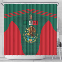 Mexico Football Shower Curtain Aztec Eagle Spirit - Wonder Print Shop