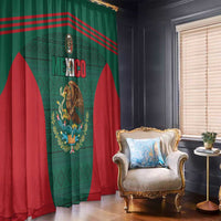 Mexico Football Window Curtain Aztec Eagle Spirit - Wonder Print Shop