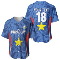Custom Paraguay Football Baseball Jersey La Albirroja Pride - Wonder Print Shop