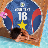 Custom Paraguay Football Beach Blanket La Albirroja Pride - Wonder Print Shop