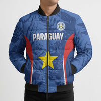 Custom Paraguay Football Bomber Puffer Jacket La Albirroja Pride - Wonder Print Shop