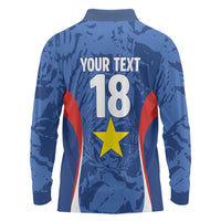 Custom Paraguay Football Long Sleeve Polo Shirt La Albirroja Pride - Wonder Print Shop