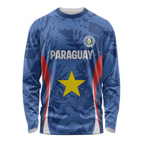 Custom Paraguay Football Long Sleeve Shirt La Albirroja Pride - Wonder Print Shop