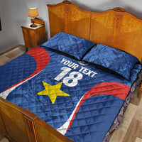 Custom Paraguay Football Quilt Bed Set La Albirroja Pride - Wonder Print Shop