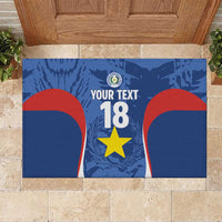 Custom Paraguay Football Rubber Doormat La Albirroja Pride - undefined