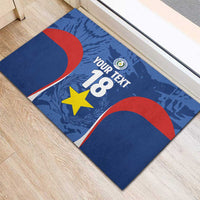 Custom Paraguay Football Rubber Doormat La Albirroja Pride - undefined