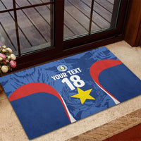 Custom Paraguay Football Rubber Doormat La Albirroja Pride - undefined