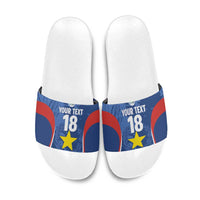 Custom Paraguay Football Slide Sandals La Albirroja Pride - Wonder Print Shop