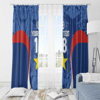 Custom Paraguay Football Window Curtain La Albirroja Pride - Wonder Print Shop