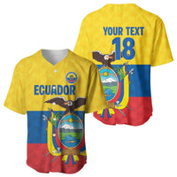Ecuador Football Custom Baseball Jersey La Tricolor Pride - Wonder Print Shop
