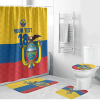 Ecuador Football Custom Bathroom Set La Tricolor Pride - Wonder Print Shop