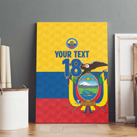 Ecuador Football Custom Canvas Wall Art La Tricolor Pride - Wonder Print Shop