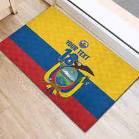 Ecuador Football Custom Rubber Doormat La Tricolor Pride - Wonder Print Shop