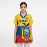 Ecuador Football Custom Scrub Top La Tricolor Pride - Wonder Print Shop