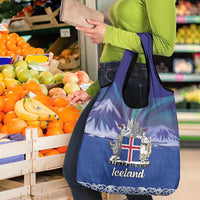 Iceland Grocery Bag Icelandic Landscape Northern Lights