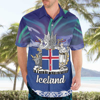 Iceland Hawaiian Shirt Icelandic Landscape Northern Lights