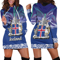 Iceland Hoodie Dress Icelandic Landscape Northern Lights