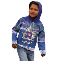 Iceland Kid Hoodie Icelandic Landscape Northern Lights