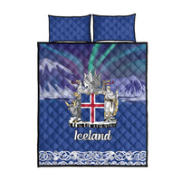 Iceland Quilt Bed Set Icelandic Landscape Northern Lights