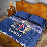 Iceland Quilt Bed Set Icelandic Landscape Northern Lights