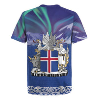 Iceland Rugby Jersey Icelandic Landscape Northern Lights