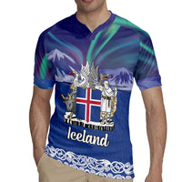 Iceland Rugby Jersey Icelandic Landscape Northern Lights