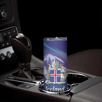 Iceland Skinny Tumbler Icelandic Landscape Northern Lights