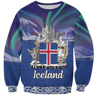 Iceland Sweatshirt Icelandic Landscape Northern Lights