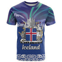 Iceland T Shirt Icelandic Landscape Northern Lights